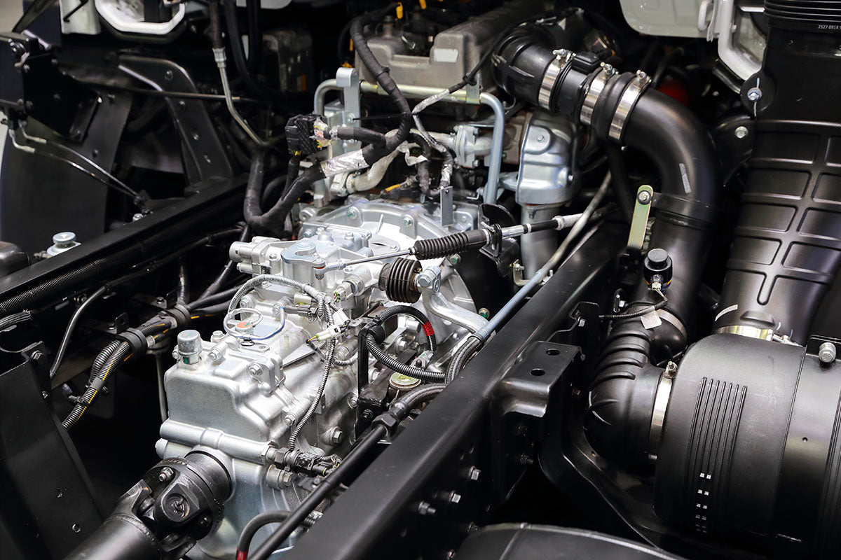 Nahaufnahme eines modernen Dieselmotors