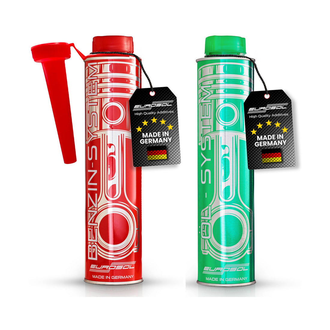 EUROSOL Petrol Clean Start Duo: 2 cans with Made in Germany neck tags